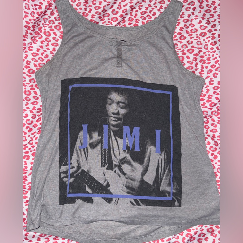 Gray Jimi Hendrix Tank Top